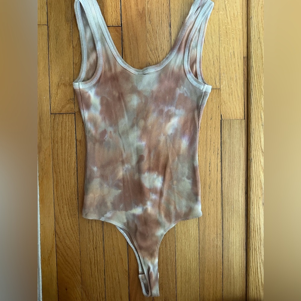 Boho tie dye snap bodysuit